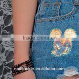 Custom Flash Body Water Transfer Rhinestone Gold Tattoo Clothes Crystal Metallic Cartoon Tattoo Stickers thumbnail-1