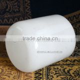 new white color quartz crystal singing bowl with flat bottom