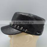 Fashion Punk Polyester Hook and Loop Custom Flat Top Hats thumbnail-3