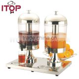 Newly Stainless Steel Double Head Juice Dispenser