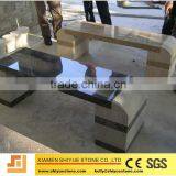 Hot Sale Black and Yellow Granite Stone Bench