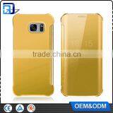 New Best Cheap China Leather View Flip Smart Case Mirror Cover Intelligent Case For Samsung Galaxy S6/S6 Edge Case thumbnail-4