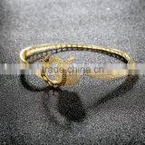 925 Sterling Silver Bangle Bracelet Jewelry Gold Rose Bangle High Quality Jewelry Sbg206R thumbnail-4