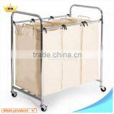Laundry Clothes Bag Hotel Sorter Hamper Storage Laundry Cart With Wheels Made in China thumbnail-1
