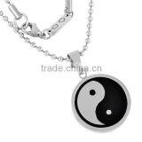 Most Selling Products Stainless Steel Classic Chinese Tai Chi Yin yang Fish Gossip Pendant Necklace