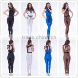 Solid Color Hot Wholesale One Piece Elegant Women Jumpsuit thumbnail-1