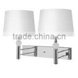 Acrylic Ball Brushed Nickel Power Outlet Hotel Wall Lamp for USA Canada Mexico thumbnail-2