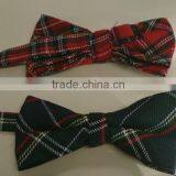 Dog Bow Tie Collar With Kids Children Baby Boy BOys Toddler Mustard Red Linen Clip on Bow Tie Bowtie thumbnail-1