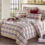 Hot sale cotton yarn dyed mercerized checked bed sheet , quilt , bedding sets