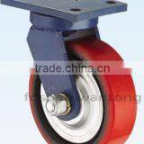 10 Inch PU Swivel Hardware Heavy Duty Caster With Brake thumbnail-6