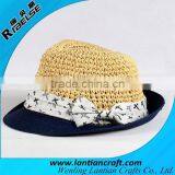 Cheap Knit Lady Hat Beautiful Hand Make Crochet Paper Straw Hat thumbnail-2