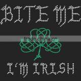 Bite me I'm Irish Rhinestud & Rhinestone Transfers thumbnail-1