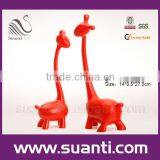 Polystone Red Giraffe Model Chrismas Decoration thumbnail-1