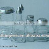 6pcs Clear Glass Jar Set Used for Spice