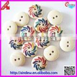 Strawberry Round Printing Wooden Button for Children 24L thumbnail-4