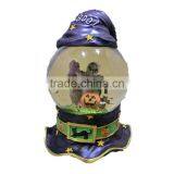 Custom Resin Wizard Hat Musical Halloween Snow Globe thumbnail-1