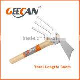 Steel Head Wooden Handle Garden Hoe and Rake doubel head