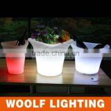 Garden Plastic Flashing Colorful LED Lighted Ice Bucket
