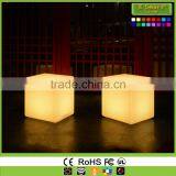 Illuminated LED cube seat cube chair Square LED cube with remote control