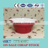 Red Stock Porcelain Ceramic Plates Dishes for Promotion thumbnail-1