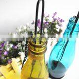 Colorful Glass Candle Bottle With Hinge Handle and Buttom Tray thumbnail-4