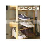 Extending & Stackable Wooden Shoe Rack For Sale thumbnail-3