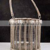 Newest Romantic Willow Wicker Candle Holder for Table and Home Decoration With Handle and Wire Frame/ Home Decoration/bath Relax thumbnail-1