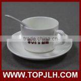 Sublimation Coated White Porcelain Small Fancy Coffee Cup Set thumbnail-2