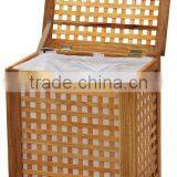 European Style Wooden Grid Series Product Wooden Laundry Basket thumbnail-1
