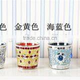 Round Shape Mosaic Candle Holder for Holidays