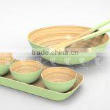 Lacquer Bamboo Salad Bowls, Spun Bamboo Trays thumbnail-1