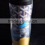 Plastic Double Wall Travel Custom Coffee Mug thumbnail-2