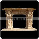 Europe Style Beige Natural Stone the Marble Fireplace thumbnail-1