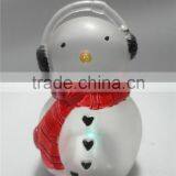 Flashing LED Color Changing Small Acrylic Snowman thumbnail-1
