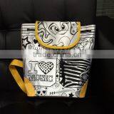 Animation Style DIY Schoolbag Graffiti Bag Children Backpack With a Lid thumbnail-1