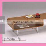 High Quality Living Room Furniture Side Modern Wooden Glass Coffee Table thumbnail-3
