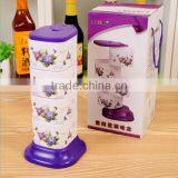 Home Kitchen Rotating Plastic Spice Sugar Flavor Seasoning Container Box Y thumbnail-2