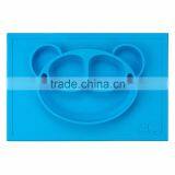 2017 Hot Selling Amazon and Ebay Suction Table Food Tray Placemat Plate Silicone Baby Kids Tray thumbnail-3