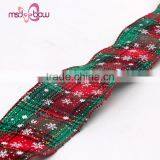 Outdoor 2 Inch Burlap Jute Printed Christmas Celebrate it Ribbon thumbnail-4