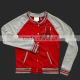 Custom MadeTop Quality Raglan Sleeved With Aplique Of Plain Autumn Baseball Jacket Women thumbnail-1