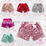 2016 New Colors Boutique Wholesale Little Baby Girls Shiny Sequin Tight Short Bow Girls Leggings Pants thumbnail-1