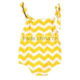 Wholesale Boutique Kids Clothing Baby Clothes 2017 Hot Sale Cheap Bodysuit Clothing Yellow Stripe Cotton Baby Romper thumbnail-5