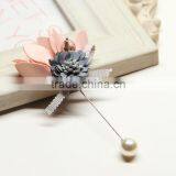 Zm53220a Fashion Handmade Cloth Flower Shape Brooches For Wedding Party And Business Suit thumbnail-5