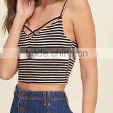 Fashion Sexy Stripe Condole Top Suitable for Women thumbnail-3