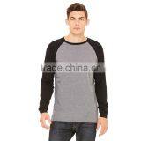 Bella+Canvas Men's Jersey Long Sleeve Baseball Tee - 100% Combed Ring-spun Cotton, Side-seamed and Comes With Your Logo thumbnail-1