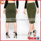 High Waist Long Skirt With Pocket Front Split Pencil Skirt thumbnail-1
