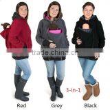 Baby Carrier Hoodie Kangaroo Warm Maternity Outerwear Coat Pregnant Zipper Coat thumbnail-3