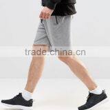 Men's Slim Fit Jersey Shorts With Zips In Grey Marl thumbnail-3