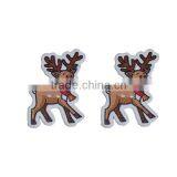 Wood Sewing Buttons Scrapbooking 2 Holes Christmas Reindeer Brown thumbnail-1