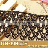 Flower Floral Venice Venise Black Lace Applique Sewing Trims DIY Craft 4.3cm Width thumbnail-2